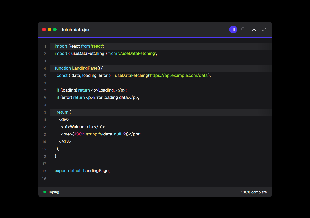 Animated Code Block
